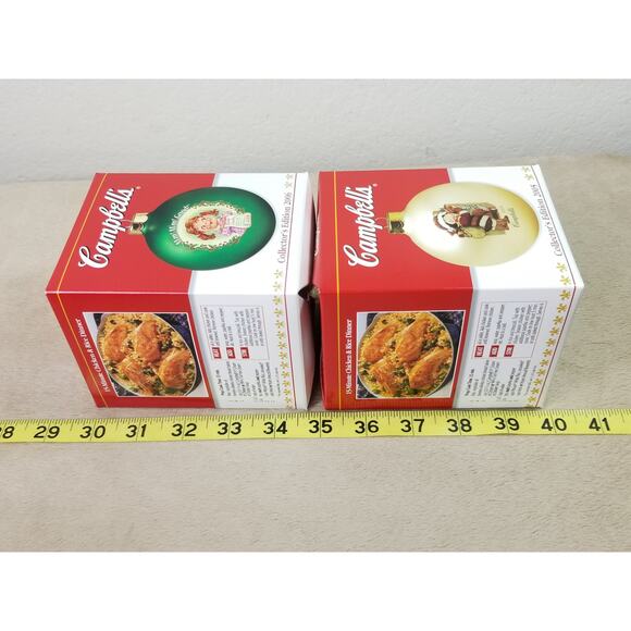 Campbell's Soup Ornament 2006 Green Collector Edition 2005 Cream New x2 Vintage - Picture 12 of 12